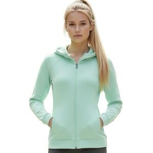 NWT Under Armour Hoodie Storm Woman's XXL Mint Green Athleisure Full Zip Front
